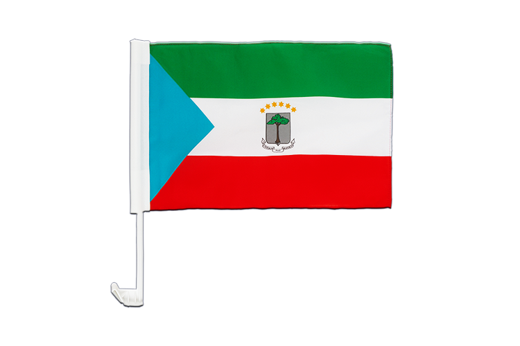 Guinée équatoriale - Drapeau pour voiture 30 x 40 cm