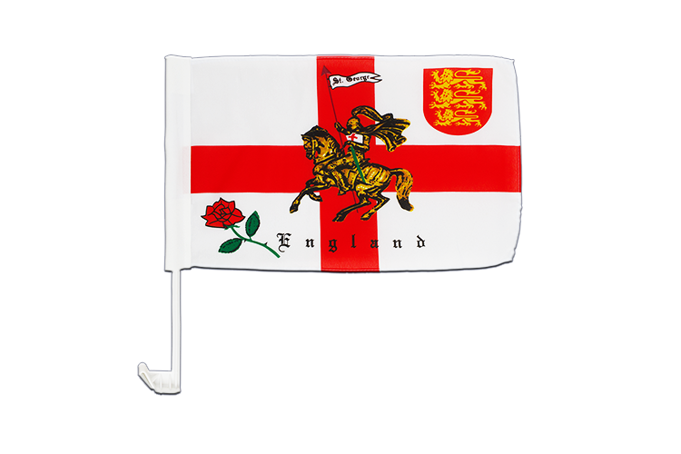 England with knight - Car Flag 12x16"