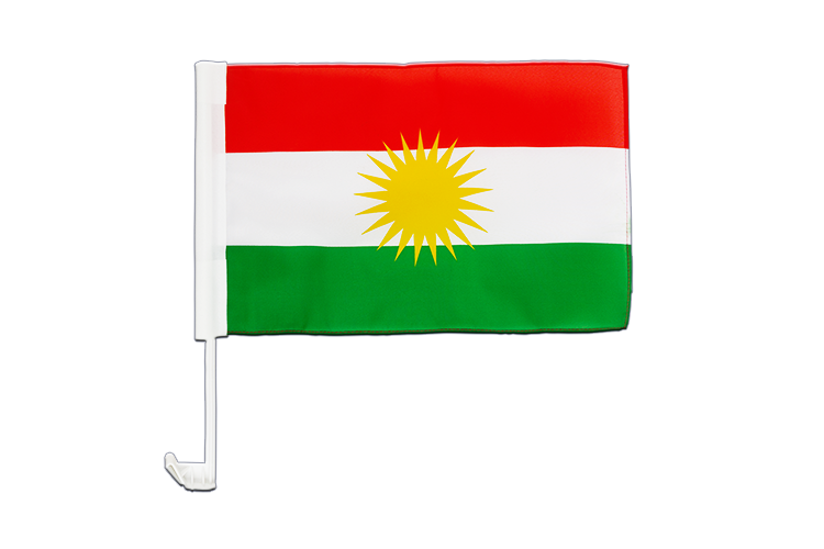 Kurdistan - Drapeau pour voiture 30 x 40 cm