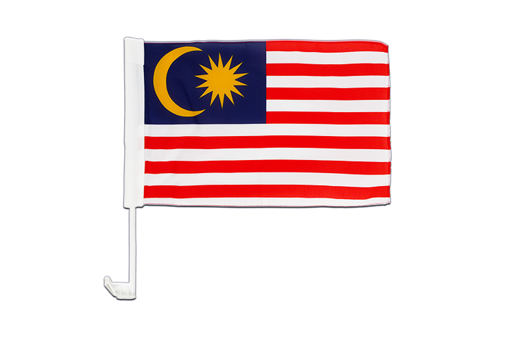 Malaisie - Drapeau pour voiture 30 x 40 cm