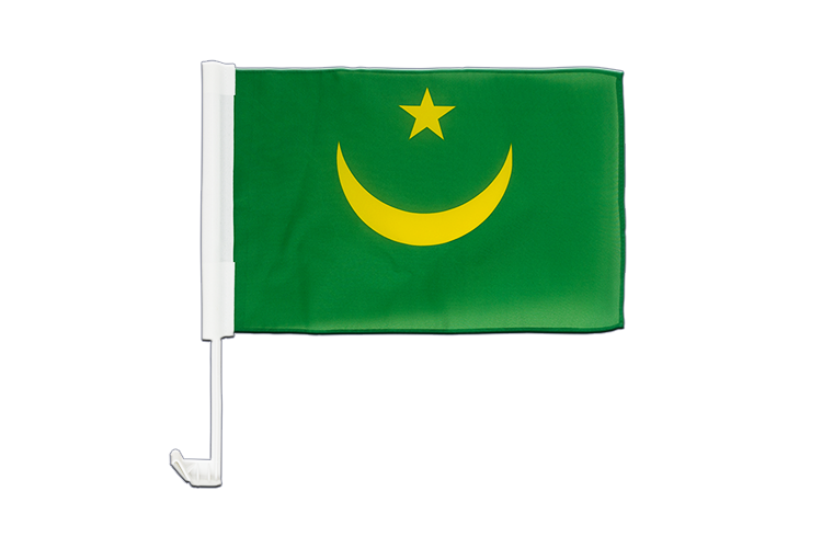 Mauritanie - Drapeau pour voiture 30 x 40 cm