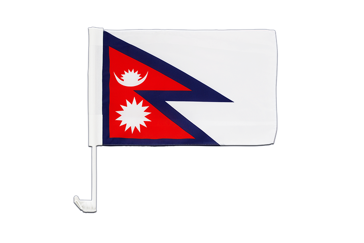 Népal - Drapeau pour voiture 30 x 40 cm