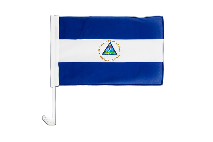 Nicaragua - Car Flag 12x16"