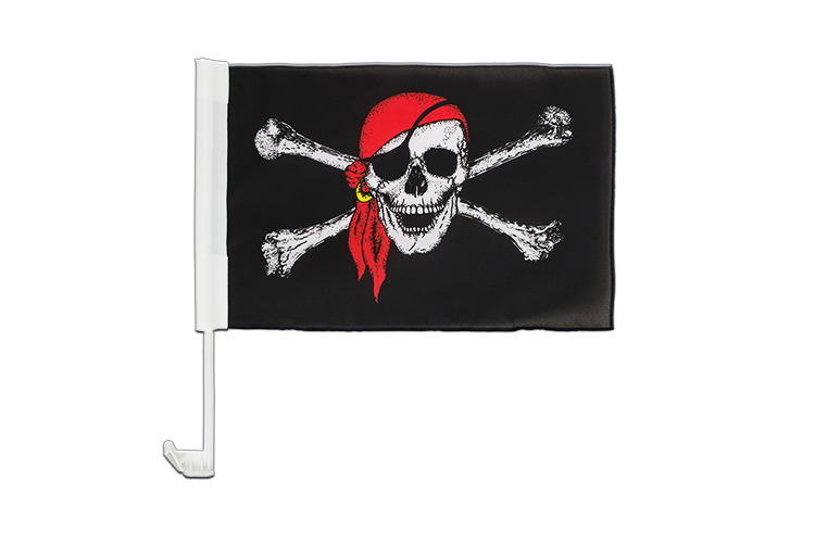 Pirate avec foulard - Drapeau pour voiture 30 x 40 cm