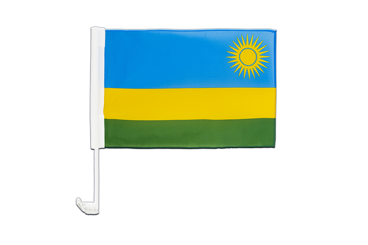 Rwanda - Drapeau pour voiture 30 x 40 cm