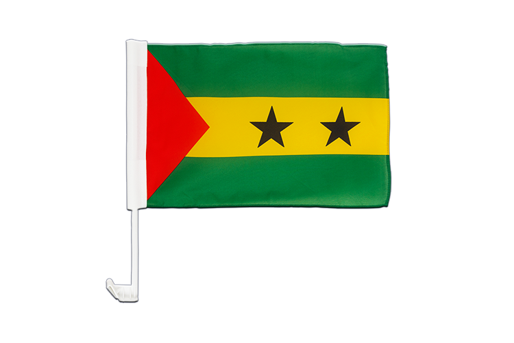 Sao Tomé e Principé - Drapeau pour voiture 30 x 40 cm