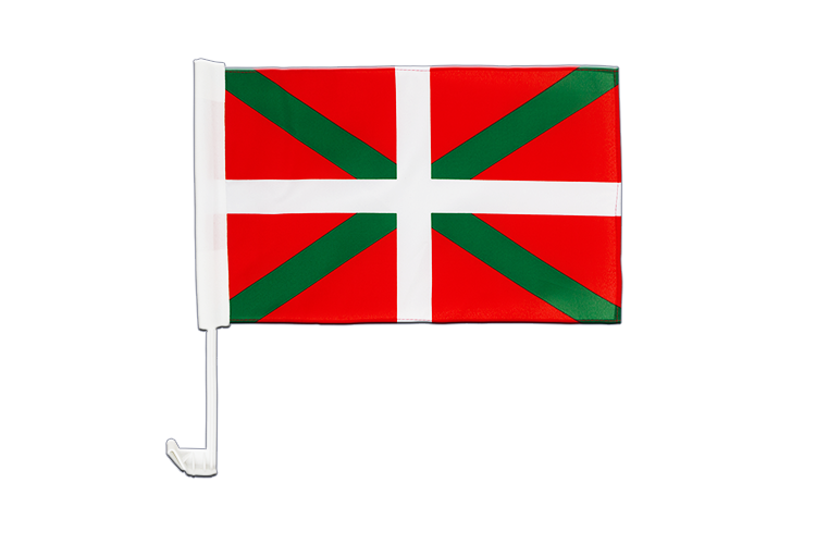 Pays Basque - Drapeau pour voiture 30 x 40 cm