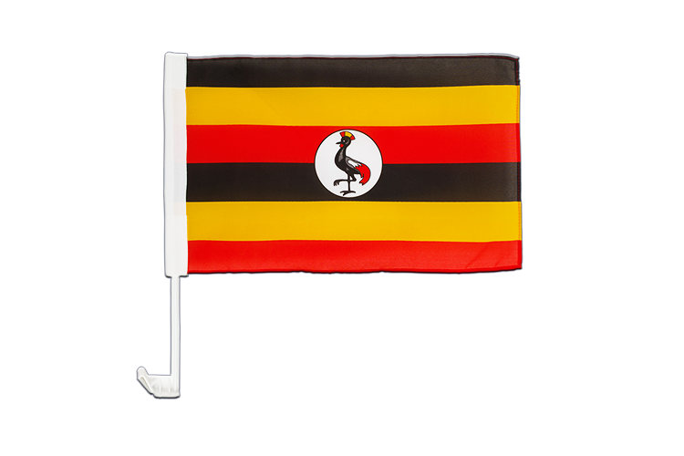 Drapeau Ouganda pour voiture 30 x 40 cm