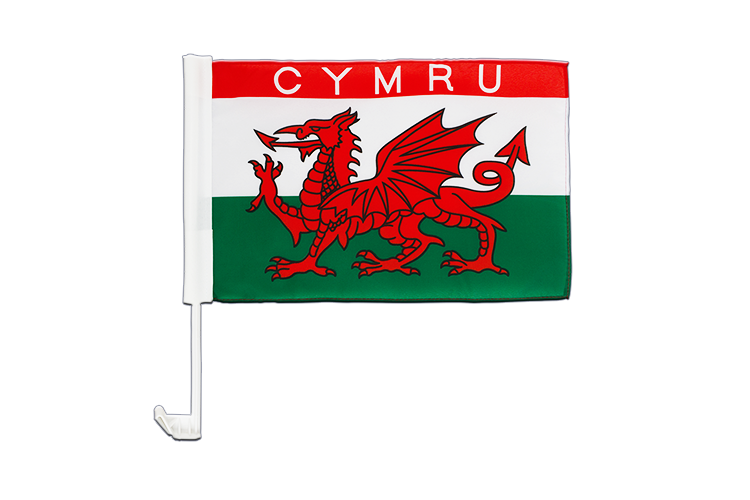 Pays de Galles CYMRU - Drapeau pour voiture 30 x 40 cm