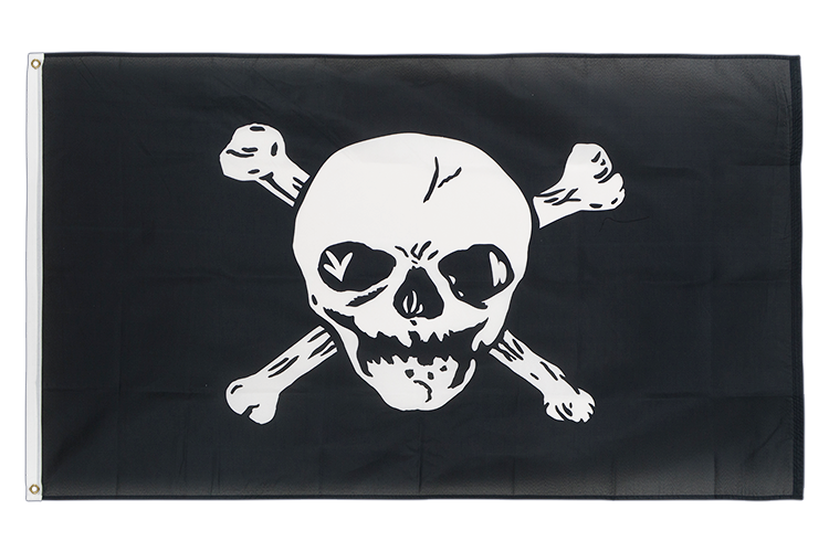Pirat großer Totenkopf Flagge 90 x 150 cm