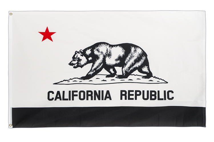 USA California Black-White - 3x5 ft Flag