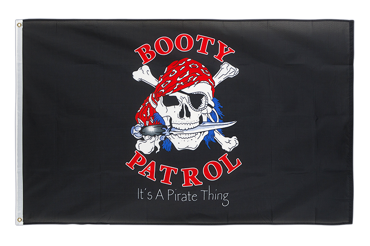 Pirat Booty Patrol Flagge 90 x 150 cm