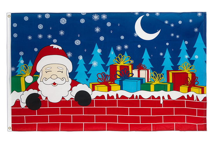 Weihnachtsmann Heiligabend - Flagge 90 x 150 cm