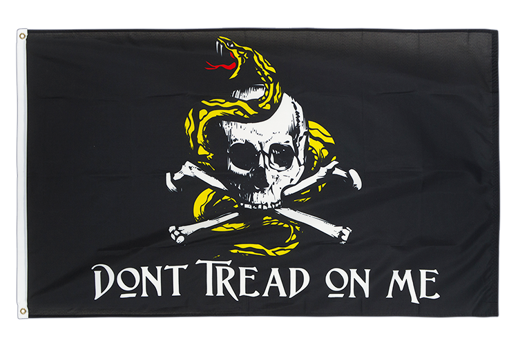 Pirat Don't tread on me Flagge 90 x 150 cm