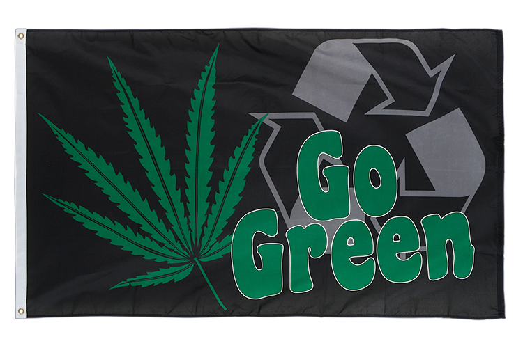 Go Green - Flagge 90 x 150 cm