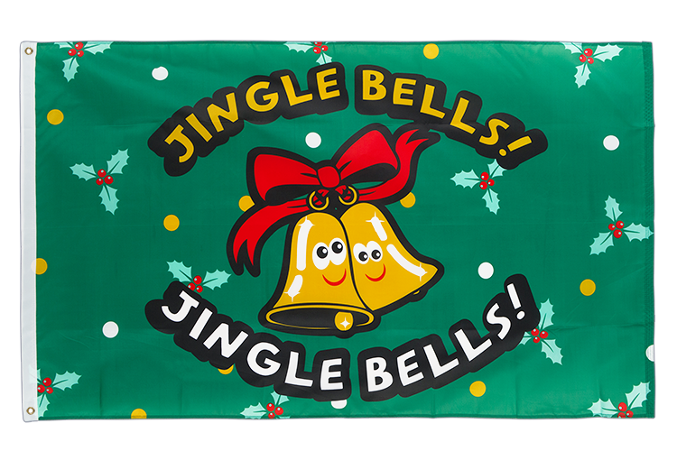 Jingle Bells Flagge 90 x 150 cm