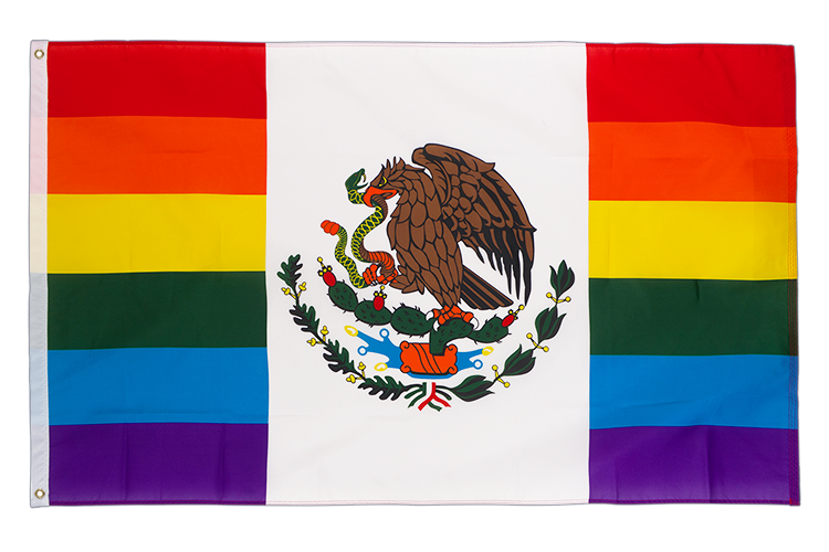 Regenbogen Mexiko Flagge 90 x 150 cm