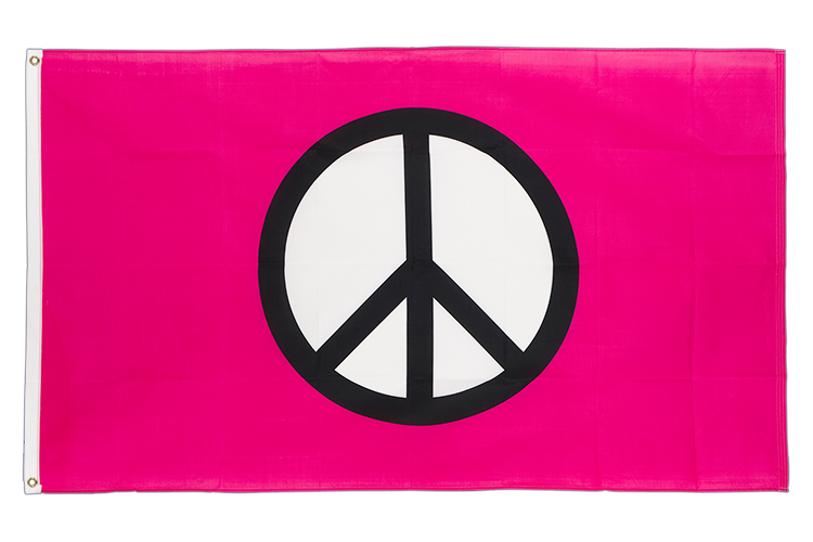 Paix Peace rose - Drapeau 90 x 150 cm