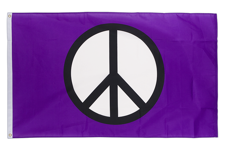 Frieden Peace lila - Flagge 90 x 150 cm
