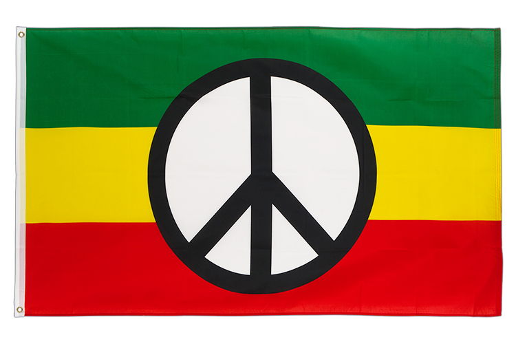 Frieden Peace Rasta - Flagge 90 x 150 cm