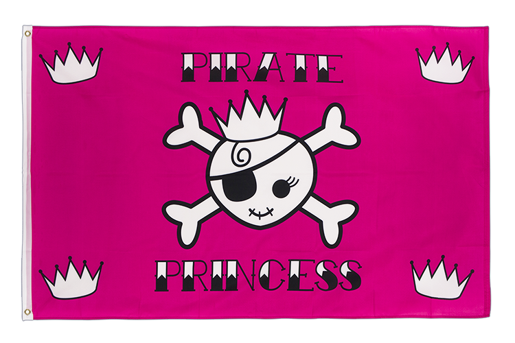 Pirat Piratenprinzessin Flagge 90 x 150 cm