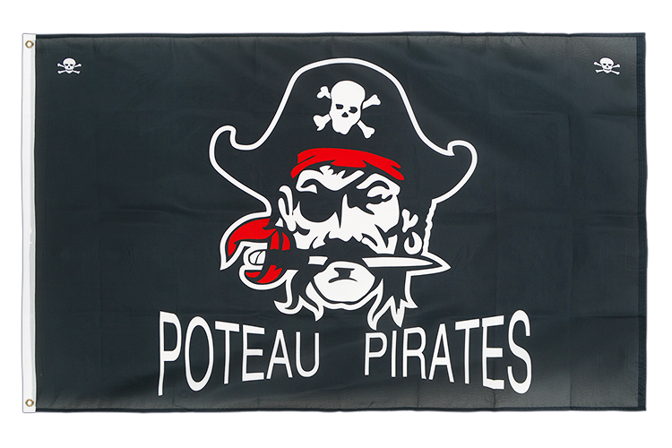 Pirat Poteau Pirates Flagge 90 x 150 cm