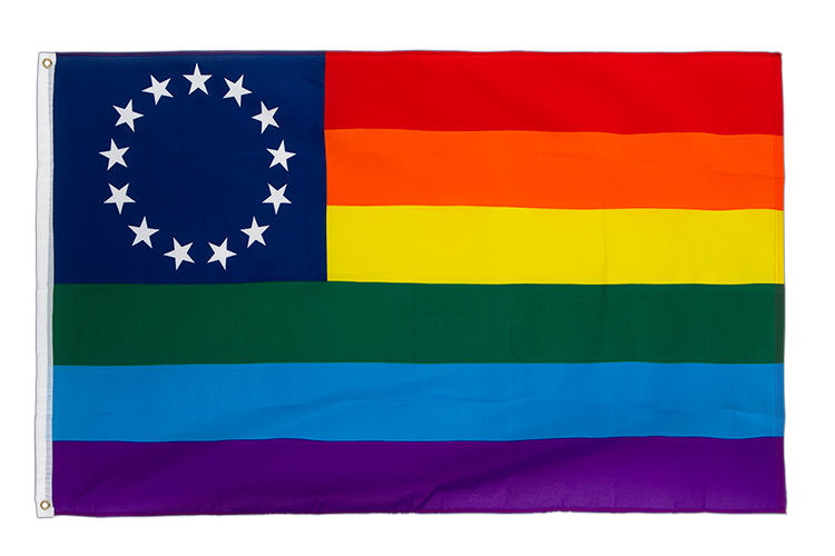 Regenbogen Betsy Ross 1776-1795 Flagge 90 x 150 cm