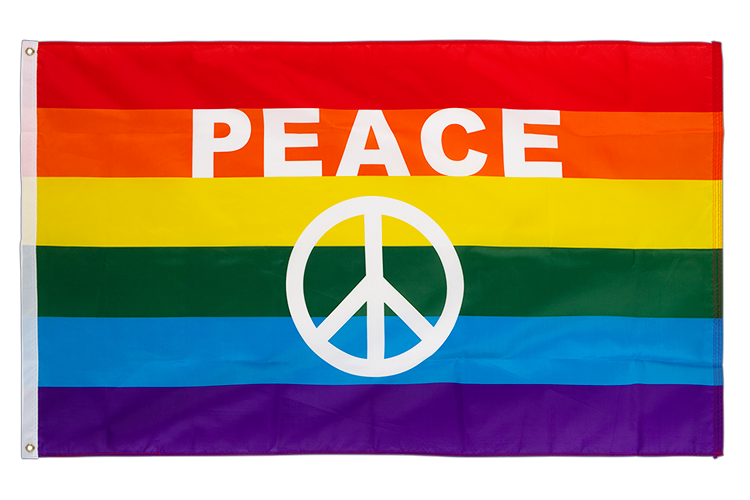 Regenbogen Frieden Peace Flagge 90 x 150 cm