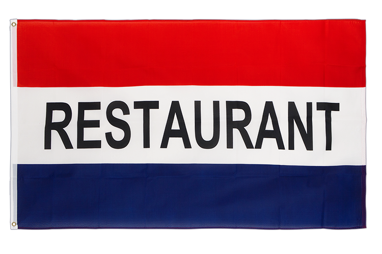 Restaurant - Drapeau 90 x 150 cm