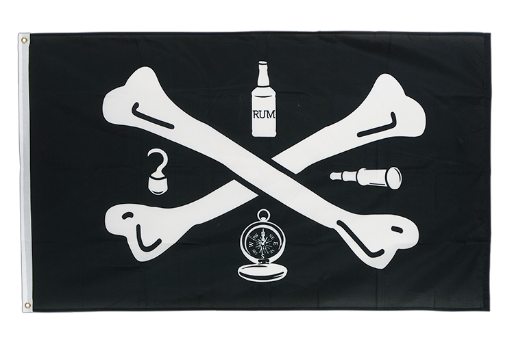 Pirat Handwerkszeug Flagge 90 x 150 cm
