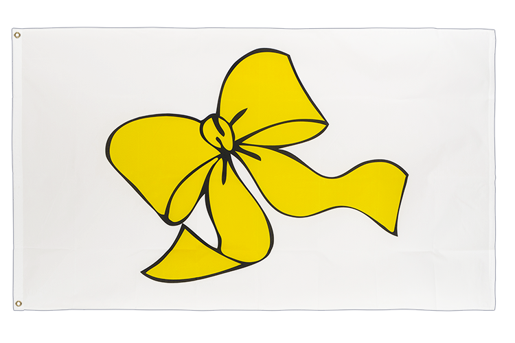 Gelbe Schleife - Flagge 90 x 150 cm