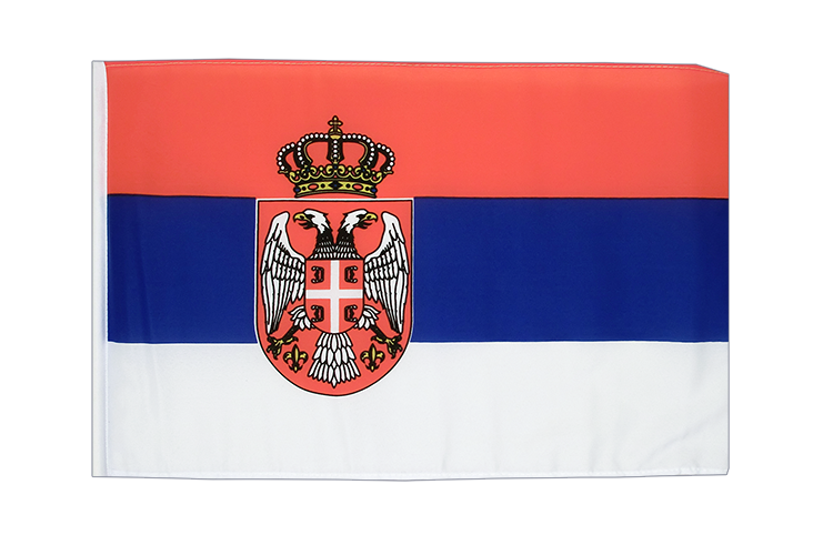 Serbia with crest - 12x18 in Flag