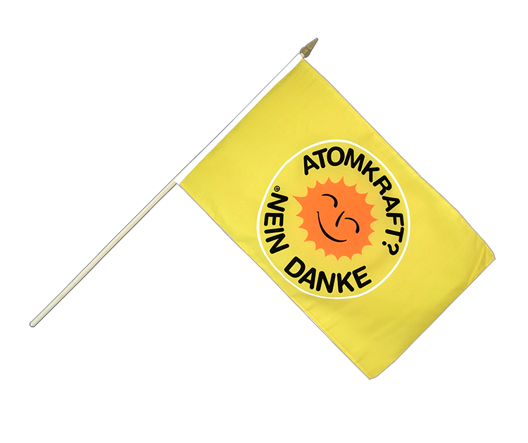Atomkraft Nein Danke Stockflagge 30 x 45 cm
