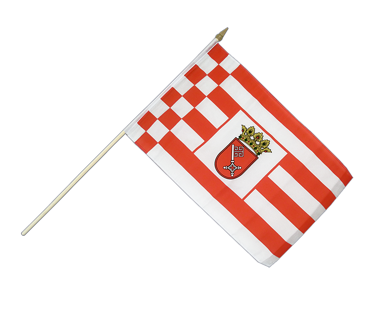 Bremen - Stockflagge 30 x 45 cm