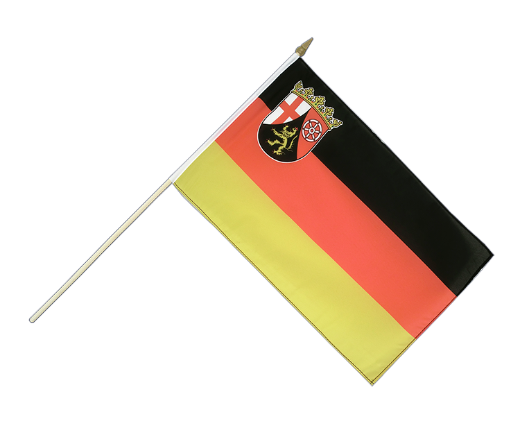 Rheinland Pfalz Stockflagge 30 x 45 cm