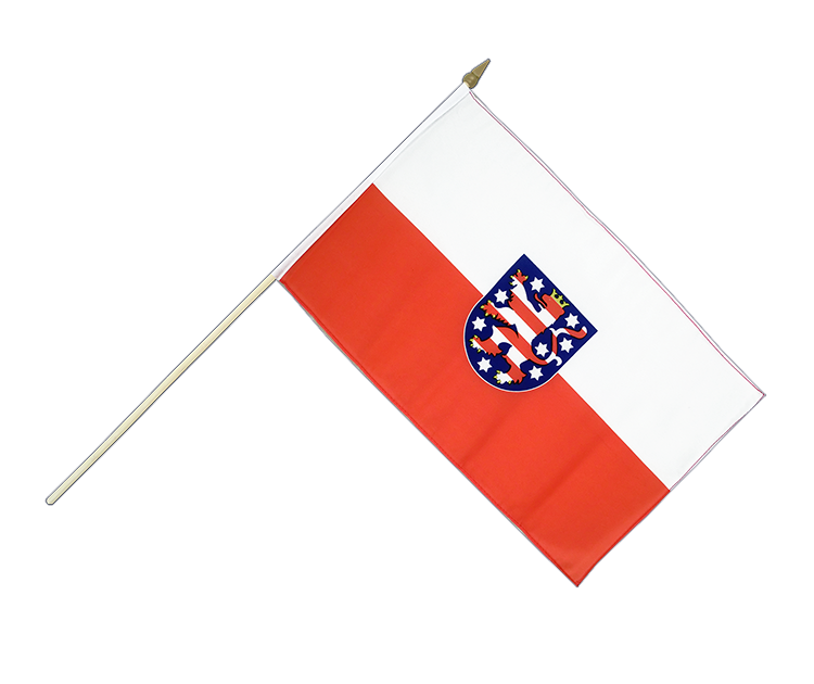 Thüringen Stockflagge 30 x 45 cm