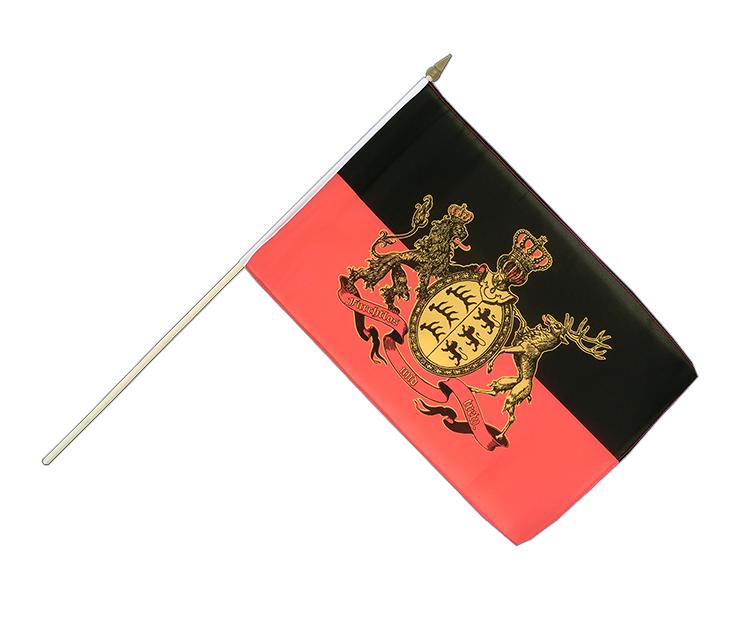 Württemberg Furchtlos und Treu Stockflagge 30 x 45 cm