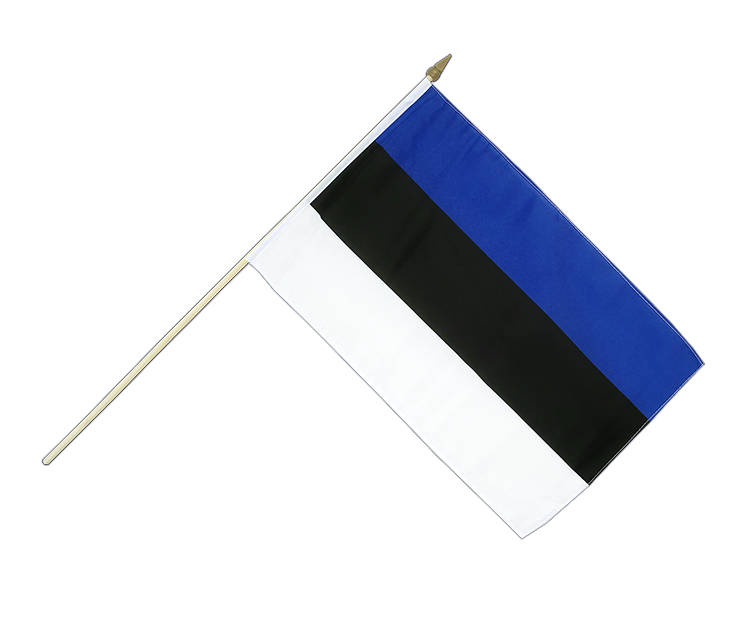 Estonie - Drapeau sur hampe 30 x 45 cm