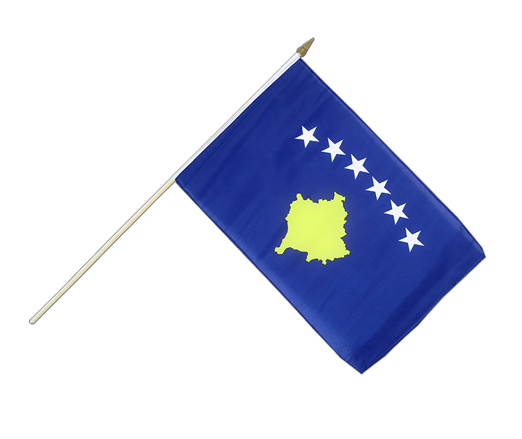Hand Waving Flag Kosovo - 12x18" (30 x 45 cm)