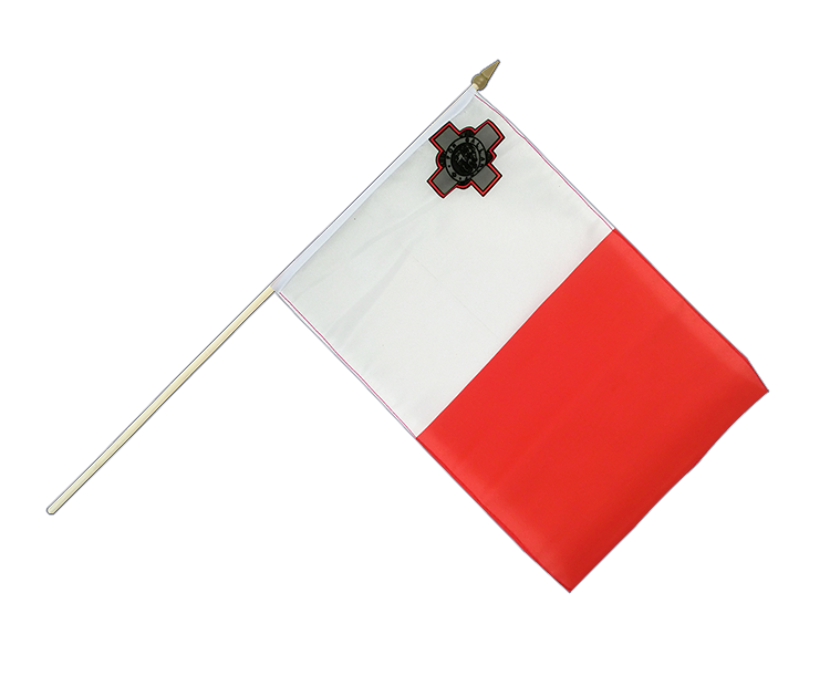 Hand Waving Flag Malta - 12x18" (30 x 45 cm)