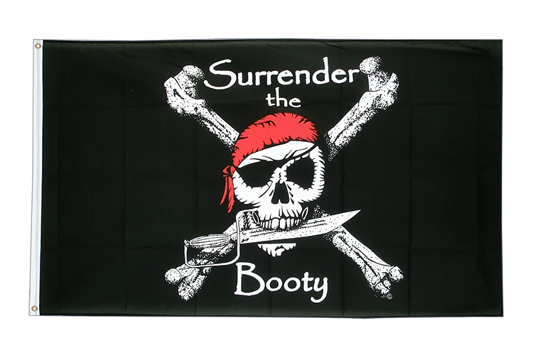 Pirat Surrender the Booty - Flagge 90 x 150 cm