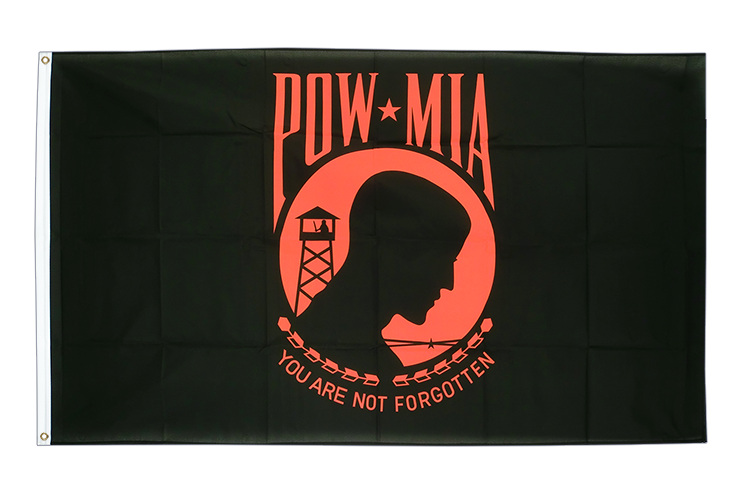 Drapeau USA Etats-Unis Pow Mia / noir, rouge 90 x 150 cm