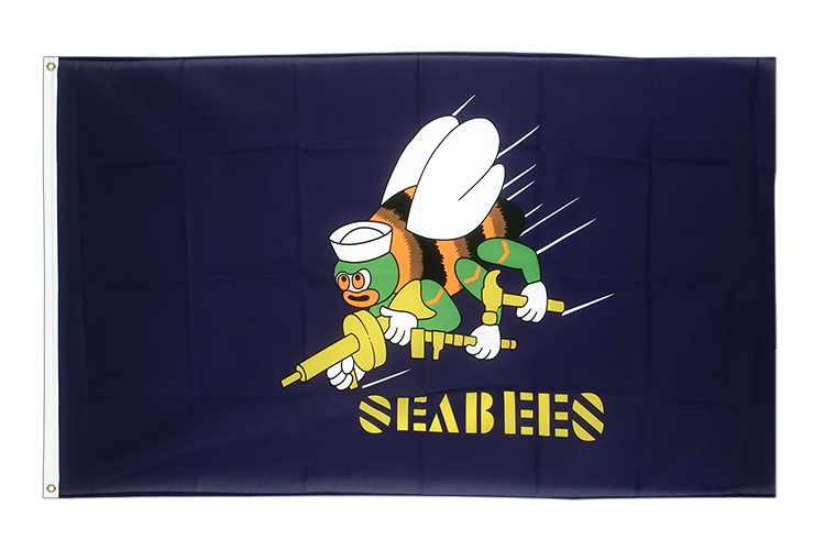 Drapeau USA Etats-Unis Seabees 90 x 150 cm