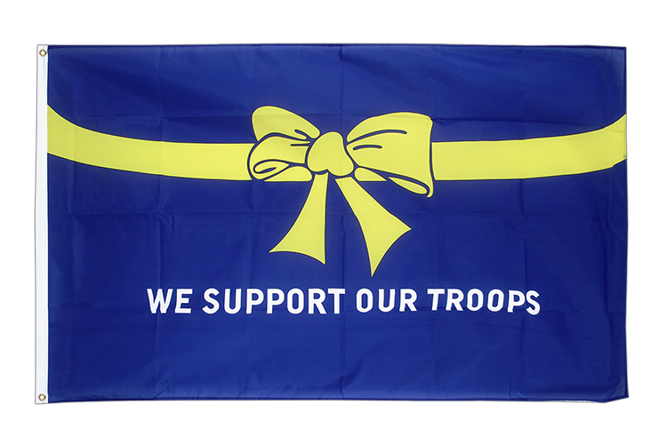 Drapeau USA Etats-Unis We support our troops 90 x 150 cm