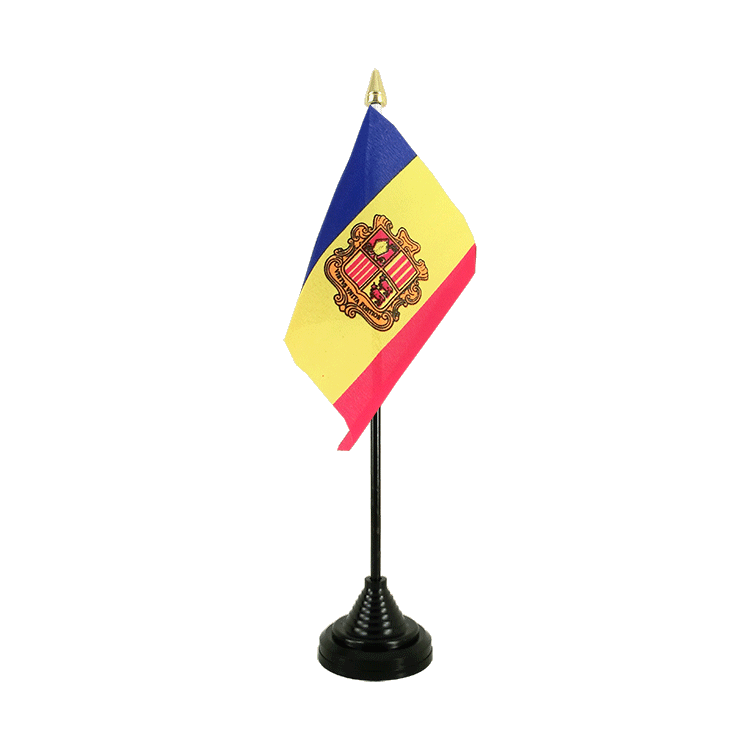 Andorra Tischflagge 10 x 15 cm