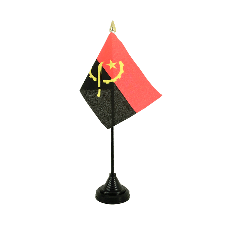 Mini drapeau Angola de table 10 x 15 cm