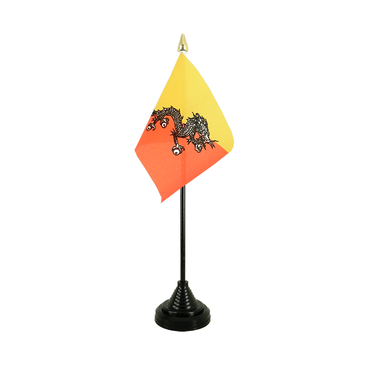 Bhutan Tischflagge 10 x 15 cm