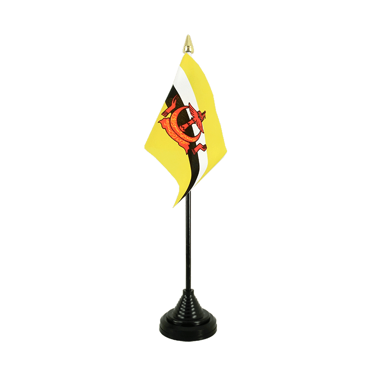 Brunei - Tischflagge 10 x 15 cm