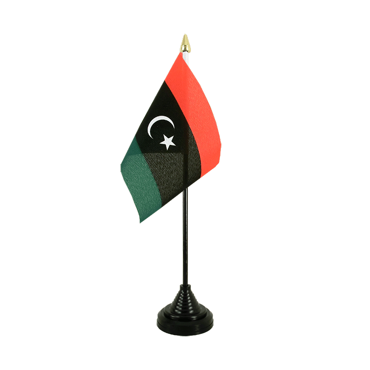 Mini drapeau Royaume de Libye 1951-1969 Symbole des Opposants de table 10 x 15 cm