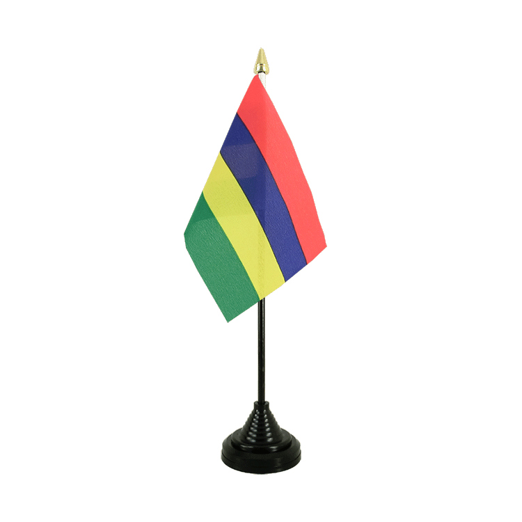 Mini drapeau Îles Maurice de table - 10 x 15 cm
